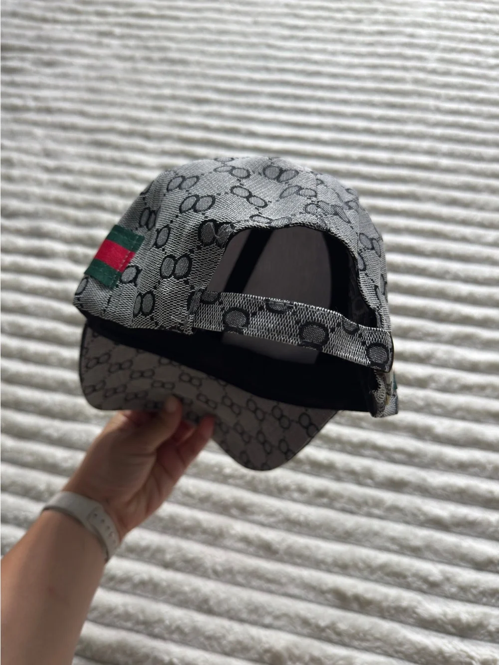 GUCCI Baseball Cap Men's grey GG Campus one size